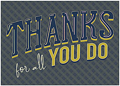 Retro Thanks Card A1432D-X